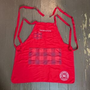 Bath and Body Works Red Christmas Employee Apron Adjustable Straps